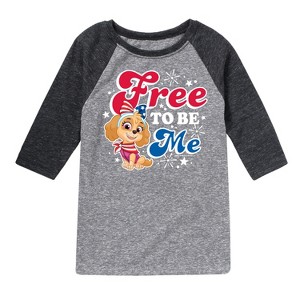 Boys' - Paw Patrol - Americana Raglan Graphic T-Shirt - 1 of 4