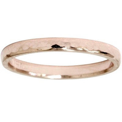 Pompeii3 2mm 14K Rose Gold Hammered Stackable Wedding Band
