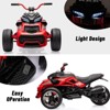 12V Kids Ride On ATV, 3 Wheeler Motorcycle, Rechargeable Battery-Powered ATV Toy Car with Music - 2 of 4