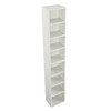 Okak Narrow Bookshelf, Storage Shelves with 8 Tiers, Tall Bookcase for Books and CDs, Storage Organizer for Living Room, Bedroom, Office, White - 4 of 4