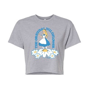 Women's - Disney - Alice In Wonderland Cropped Graphic T-Shirt - 1 of 4