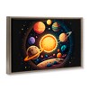 Stupell Industries Round Cosmic Solar System Floating Frame Canvas Art - 2 of 4
