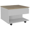 Wengue 1-Drawer 1-Shelf Lift Top Coffee Table for Modern Living Spaces - 4 of 4