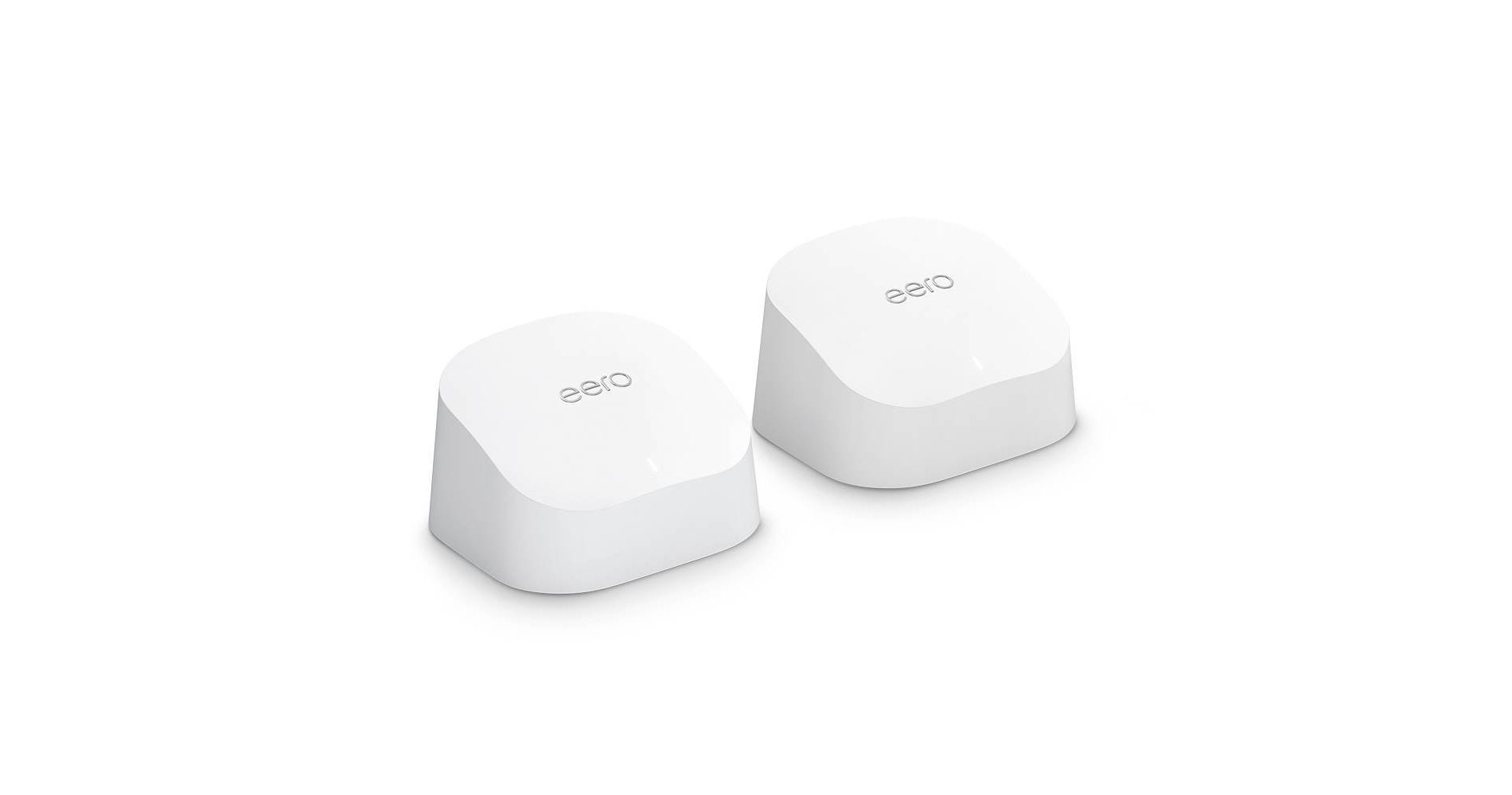 eero 6 Dual-Band Mesh Wi-Fi 6 System (2-pack): Smartphone Controlled, 500 Mbps Wireless Technology
