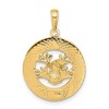Black Bow Jewelry 14k Yellow Gold Puerto Rico with Frog Circle Pendant - 3 of 4