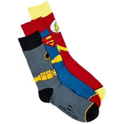 Justice League Men's Socks, 3-Pack