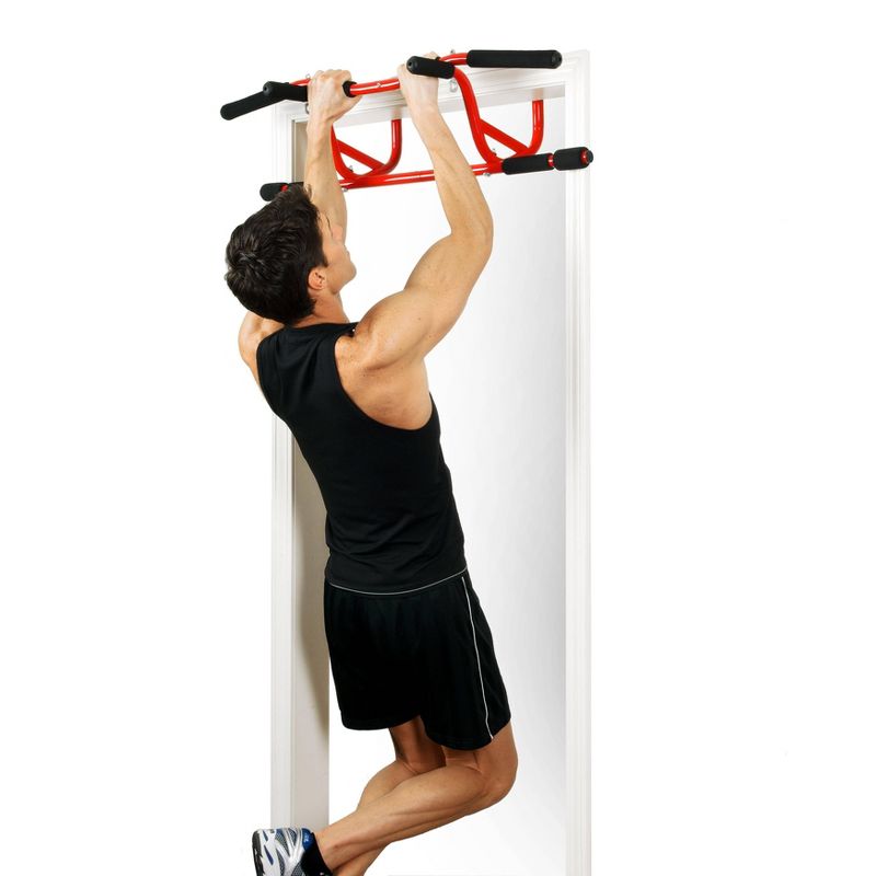 GoFit Elevated Chin Up Station - Red/Black, 5 of 15