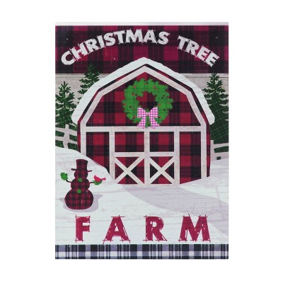 Transpac Wood 10 in. Multicolor Christmas Layered Box Decor