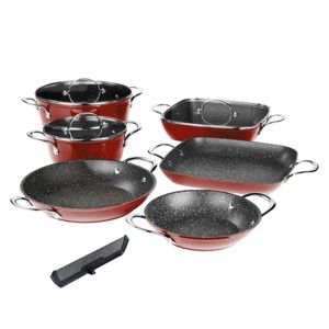 Curtis Stone 10 piece Dura Pan Stacking Cookware Set Refurbished - 1 of 2