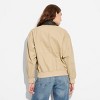 Women's Canvas & Faux Leather Bomber Jacket - Wild Fable™ Tan - 3 of 3