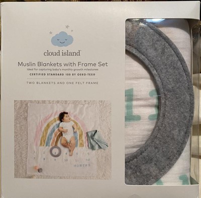 Cloud island muslin hotsell blankets and frame set