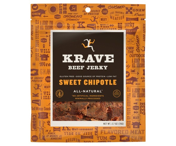 Krave Sweet Chipotle Gourmet Beef Cuts Jerky - 2.7oz