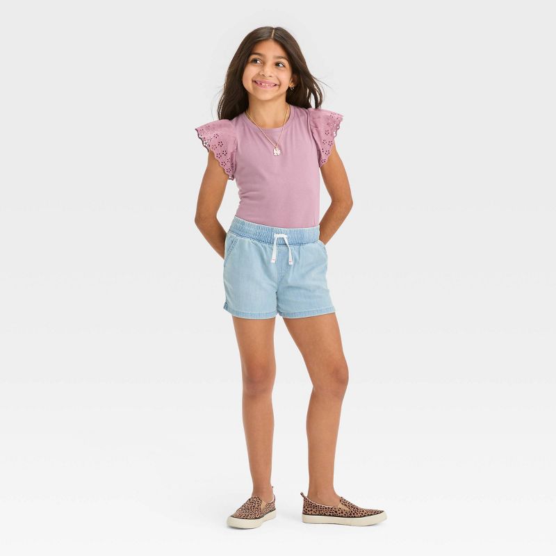 Girls&#39; Mid-Rise Pull-On Jean Shorts - Cat &#38; Jack&#8482;, 4 of 5