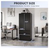 Mlezan Drawer File Cabinet: Metal Storage with Adjustable Shelves and Lock. Fits Legal/Letter/A4/F4 Files, Ideal for Home or Office Organization. - 3 of 4