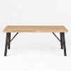 CAVINAS 70.5 Inch Patio Table,Outdoor Acacia Wood Dining Table with Slat Design,Patio Dining Table for 6,Weather Resistant - 2 of 4