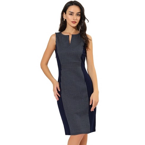 Allegra K Sheath Dress for Women's V Neck Short Sleeve Work Office Bodycon  Midi Dresses Fushcia XS : : Fashion