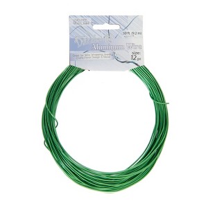 John Bead 12 Gauge Green Aluminum Jewelry Wire, 30ft - 1 of 4