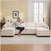 Hyleory Corduroy U-Shaped Sectional Sofa, 4-Seater Couch with 2 Movable Ottomans, Modular Living Room Furniture - 4 of 4