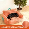 zeze Striped Furniture Style Sofa Pet Bed – Colorful Plush Couch for Cats & Small Dogs, Soft, Washable, Space-Saving Design - 4 of 4