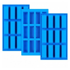 Aoibox 3-Piece Silicone Bar Mold Set for Baking Chocolate, Candy, Protein Bars, Caramel, Truffles, Brownies, Cheesecake, Ganache, Butter - 1 of 4