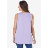 Woman Within Plus Size Embroidered Crewneck Tank - 3 of 4