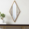 HomeRoots 38" Brass And Silver Mixed Metal Diamond Accent Mirror - 2 of 4