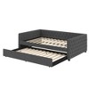 KIGFTSOD Full Size Daybed, Upholstered Tufted Sofa Bed with Trundle - 3 of 4