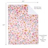 Lambs & Ivy Little Garden Soft Luxurious Pink Floral Warm Fleece Baby Blanket - 3 of 4