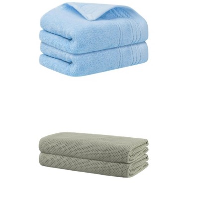REGALWOVEN Bath Hands Towel Sets For Bathroom, Gym, SPA 2 Pack