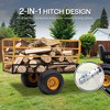 AMERLIFE Tow-Behind Dump Cart,Heavy-Duty Garden Utility Trailer, Removable Sides & Handle, ATV/UTV Lawn Mower Tractor - 3 of 4