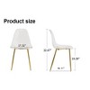 Transparent Plastic Dining Chairs Set of 4 Armless with Metal Legs for Kitchen, Makeup, or Negotiation - 4 of 4