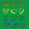 Adult Design By Humans Rainbow Pride Hearts By Classmates T-Shirt - 2 of 2