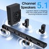 VEAT00L S60L 5.1ch Sound Bars with Wireless Subwoofer,Bluetooth 5.3 3D Surround Speakers for TV,2 Rear Surround Sound Speakers,Optical/HDMI/AUX/COAX - 4 of 4