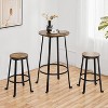 Yaheetech 3-Piece Industrial Dining Table Set with Metal Legs - 2 of 4
