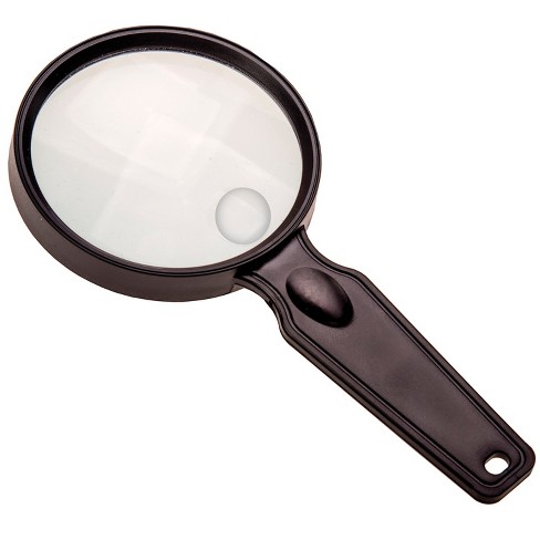 Insten Magnifying Glass 3 inches Ideal Size for Reading, 5X Handheld  Magnifier Loupe for Seniors & Kids 