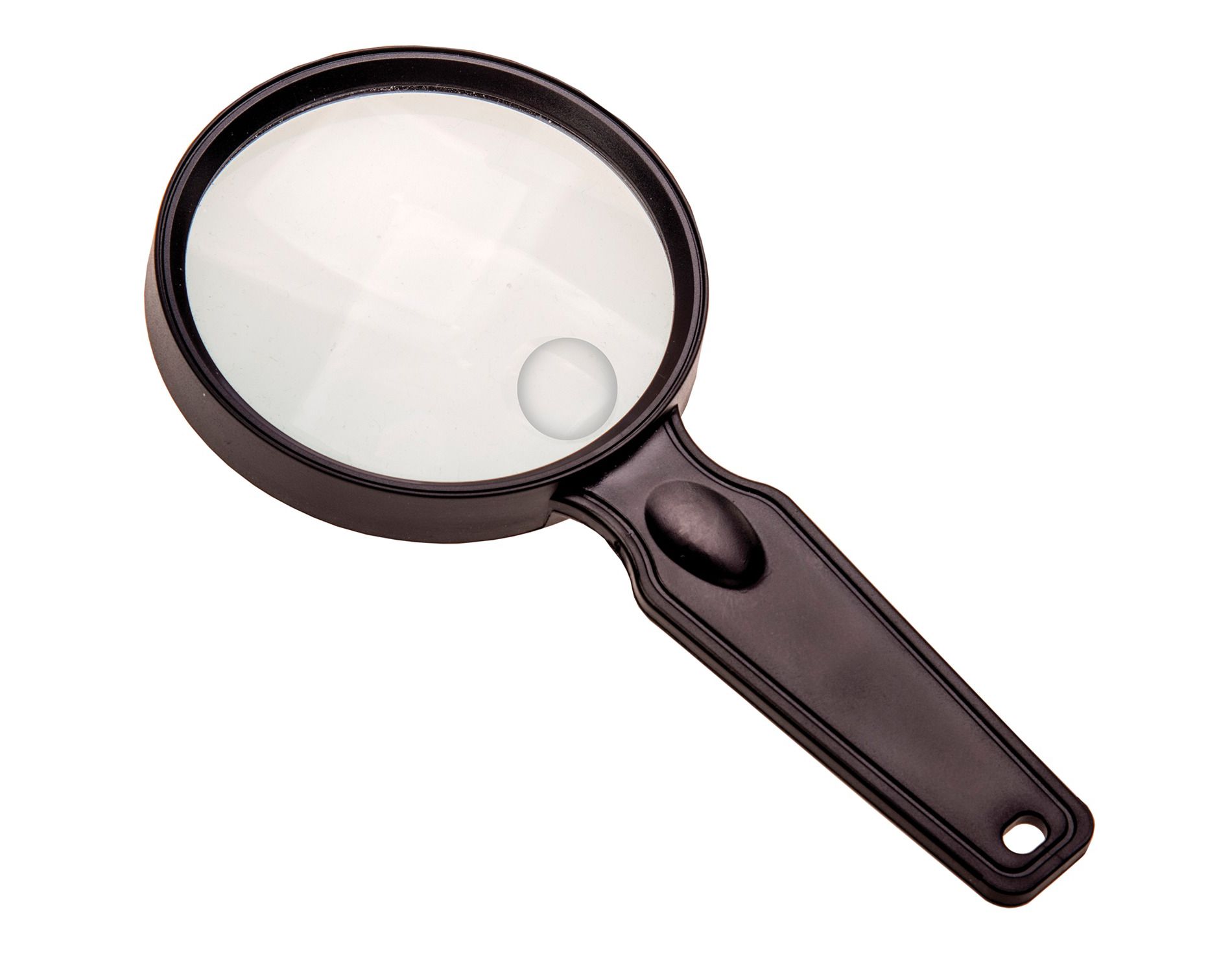 CARSON® MagniView™ 2x Handheld Magnifier with 4.5x Spot and 3.5-Inch Acrylic Lens in Black