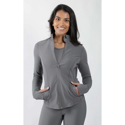 90 Degree By Reflex Interlink Ribbed Princess Seam Performance Jacket -  Castlerock - Medium