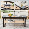 NicBex 2-Tier Tempered Glass Coffee Table Center Dining Table with Open Shelf for Living Room - 4 of 4