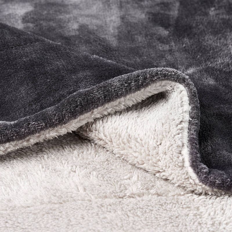 Oversized Polyester Fleece Faux Shearling Throw Blanket - Yorkshire Home, 3 of 5