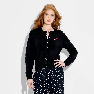 Women's The Devil Wears Prada Character Graphic Cardigan - Black, 2 of 6