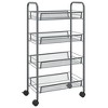 vidaXL 4-Tier Kitchen Trolley Gray 18.1 in.x10.2 in.x33.5 in. Iron - 2 of 4