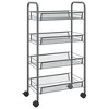 vidaXL 4-Tier Kitchen Trolley Gray 18.1 in.x10.2 in.x33.5 in. Iron - image 2 of 4