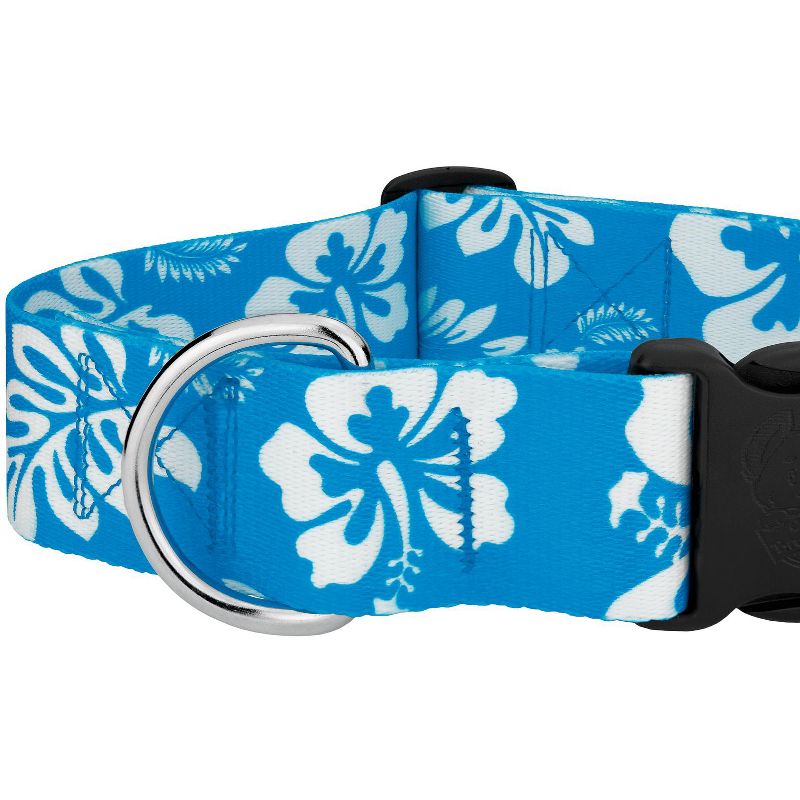 Country Brook Petz 1 1/2 Inch Deluxe Blue Hawaiian Dog Collar, 4 of 5