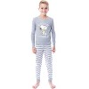 Peanuts Girls' Child Unisex Snoopy Woodstock Cute & Cuddly Sleep Pajama Set Grey - 2 of 3
