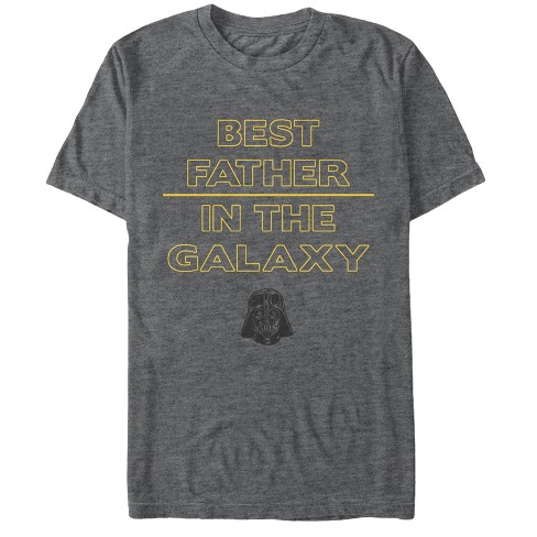 Men's Star Wars Darth Vader Best Father T-shirt - Charcoal Heather - X ...