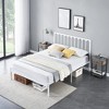 Bed Frame - 30 Minutes Assembly Metal Platform Bed Frame with Headboard, No Box Spring Needed - Modern Design, Non-Slip, Noise-Free white - 4 of 4