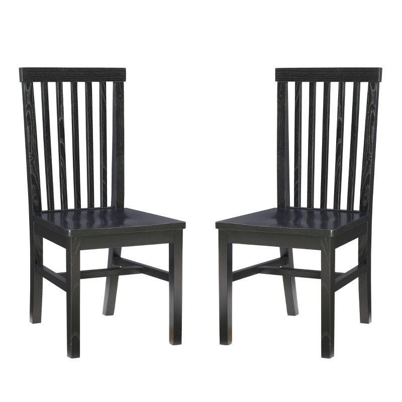 Set of 2 Percival Solid Wood Slat Back Side Chairs Linon, 2 of 13