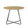 GDFStudio Angelo 4-Seat Wood Round 40" Dining Table with Steel X-Base - 2 of 4