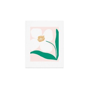 Deny Designs Maritza Lisa Single White Abstract Flower Framed Wall Art Print - 1 of 2