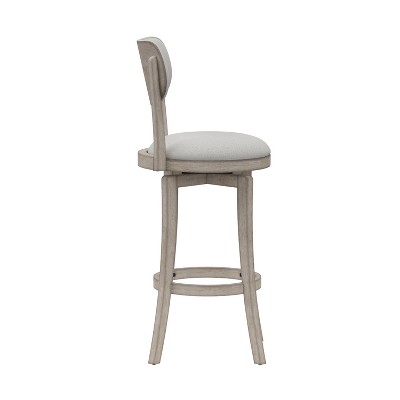 Sloan Aged Gray 43'' Swivel Bar Height Stool with Fog Upholstery